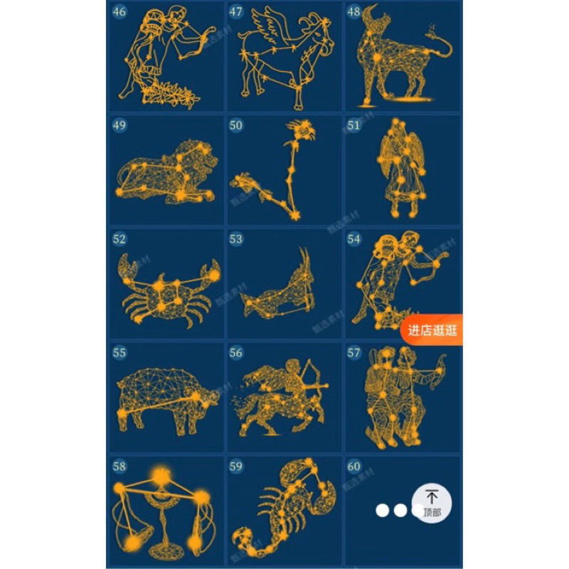 Procreate/Ps 59 บรัชดวงดาว จักรราศี