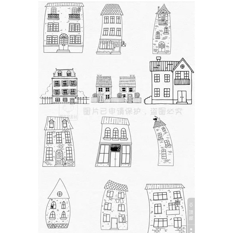 Procreate/Ps 70 บรัช cartoon house