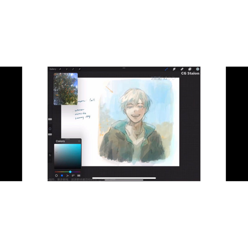 Procreate Painting tutorial วาดรูปเด็กผู้ชาย 26 คลิป + file materials (T03)