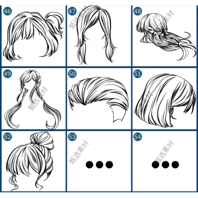 Procreate/ps 52 บรัชทรงผมอนิเมะช-ญ v.1