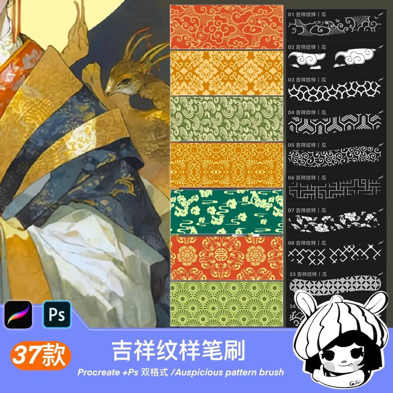 [Procreate] Set ลวดลายผ้า v.1