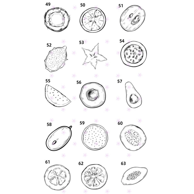 Procreate/Ps 100 บรัชผลไม้ v.1