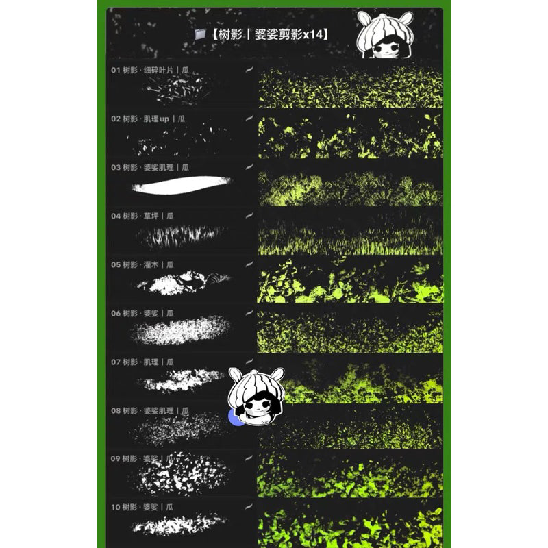 [Procreate] บรัชต้นไม้ ใบไม้ธรรมชาติ 36 บรัช
