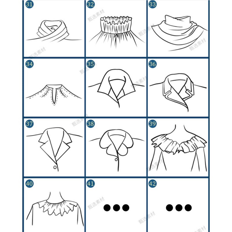 [Procreate/Ps] 30 บรัชคอเสื้อแบบต่างๆ