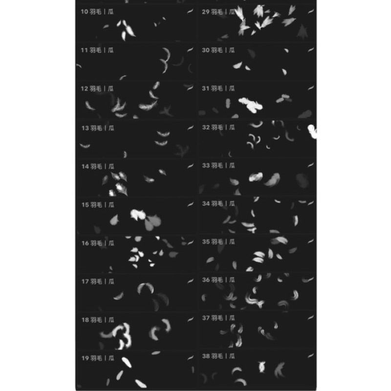 [Ps/Procreate] ขนนก 38 บรัช