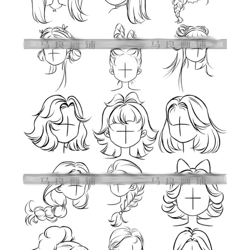 Procreate/ps 31 บรัชทรงผมเด็กผู้หญิง