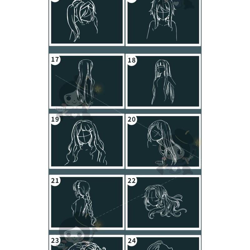 Procreate/Ps 80 บรัชทรงผมอนิเมะ v.2