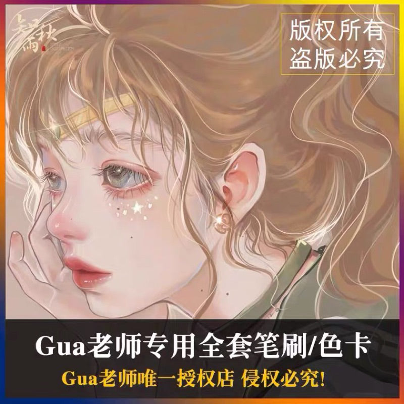 Procreate Set บรัชวาด portrait + พาเลทสี