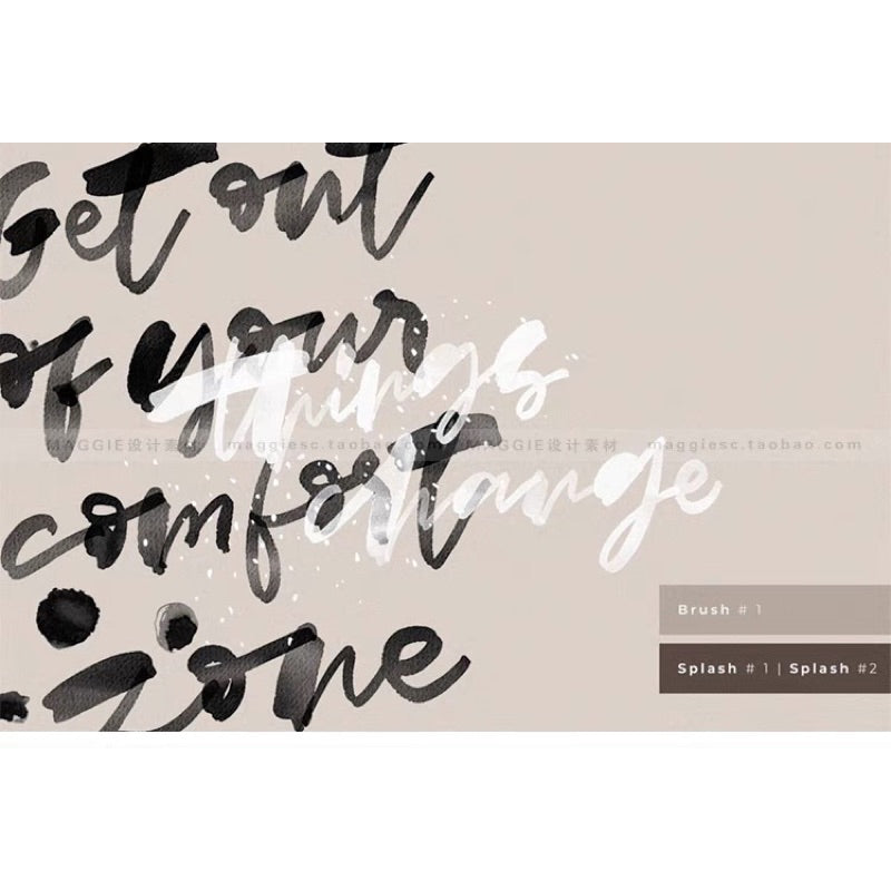 Procreate 6 บรัช Ink lettering