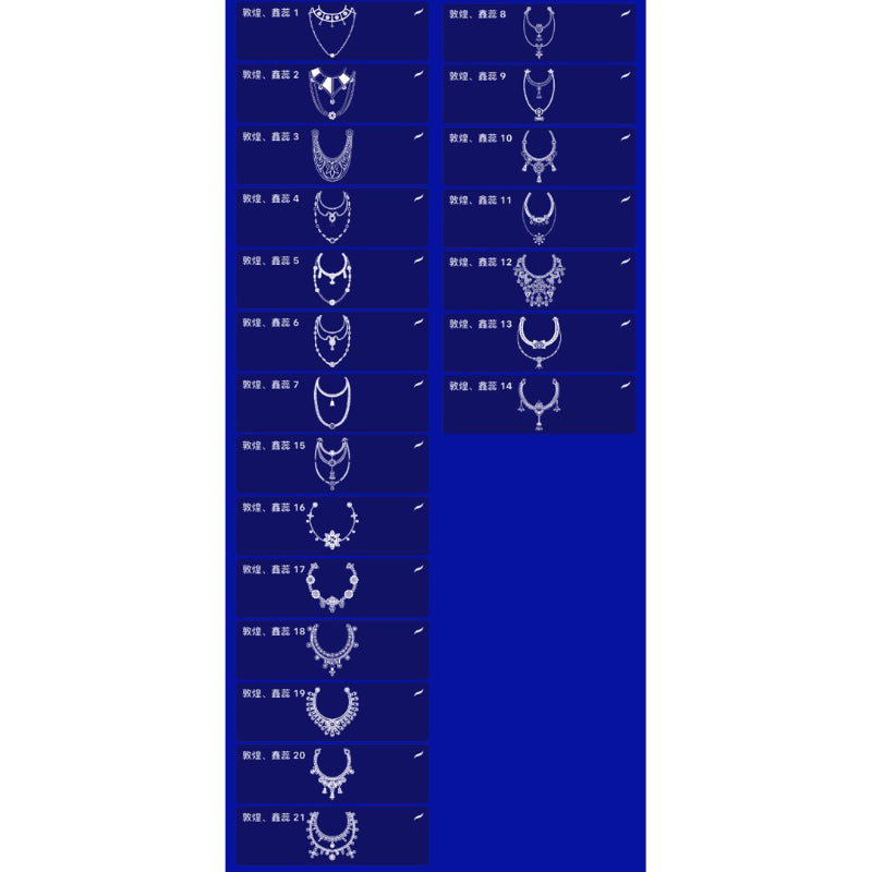 Procreate/Ps 21 บรัช Dunhuang  jewelry (H101)