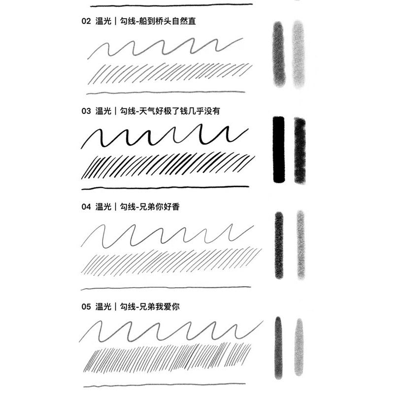 Procreate บรัช Manga Line drawing