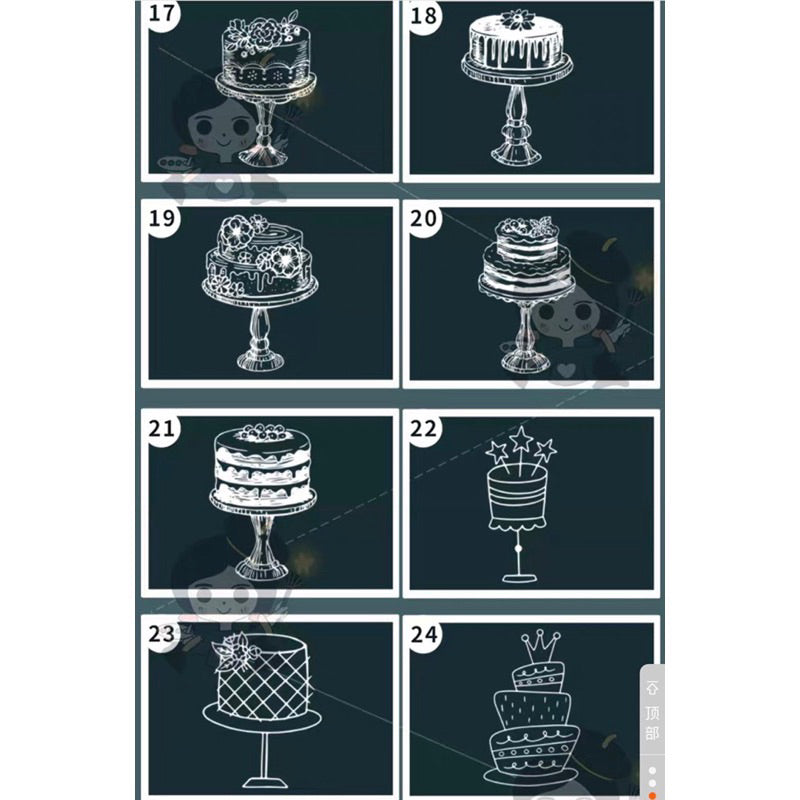 Procreate/Ps 56 บรัช Cake Dessert