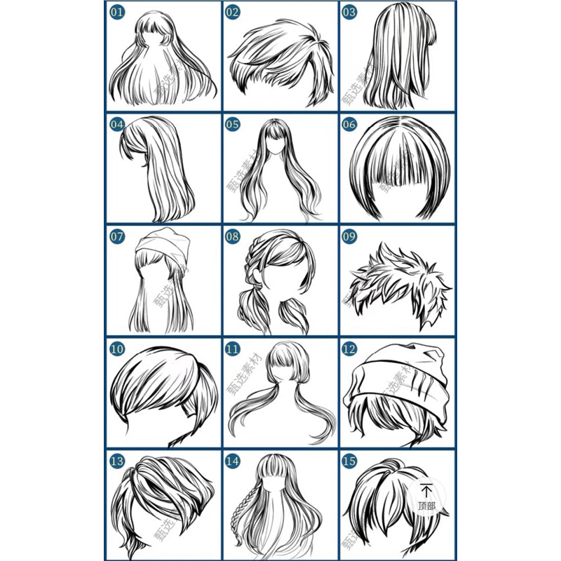 Procreate/ps 52 บรัชทรงผมอนิเมะช-ญ v.1