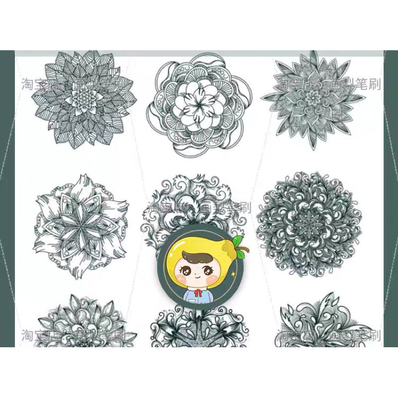 Procreate/Ps 52 บรัชลวดลายคลาสสิกยุโรป