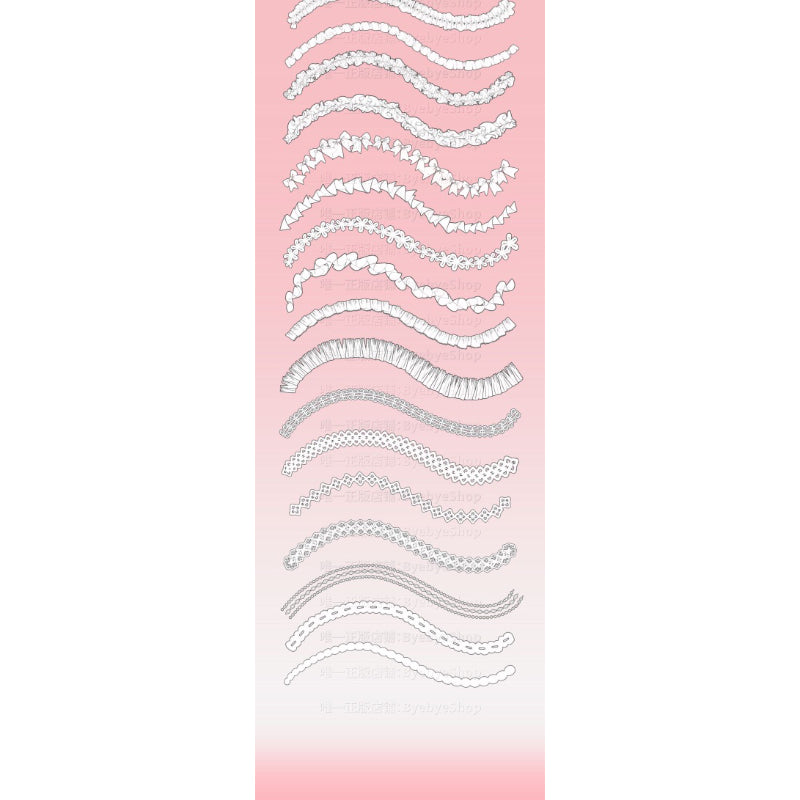 Procreate เซตบรัชลูกไม้ ระบายกระโปรงสวยๆ