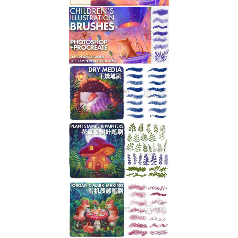 Procreate 161 บรัชป่าแฟนตาซี