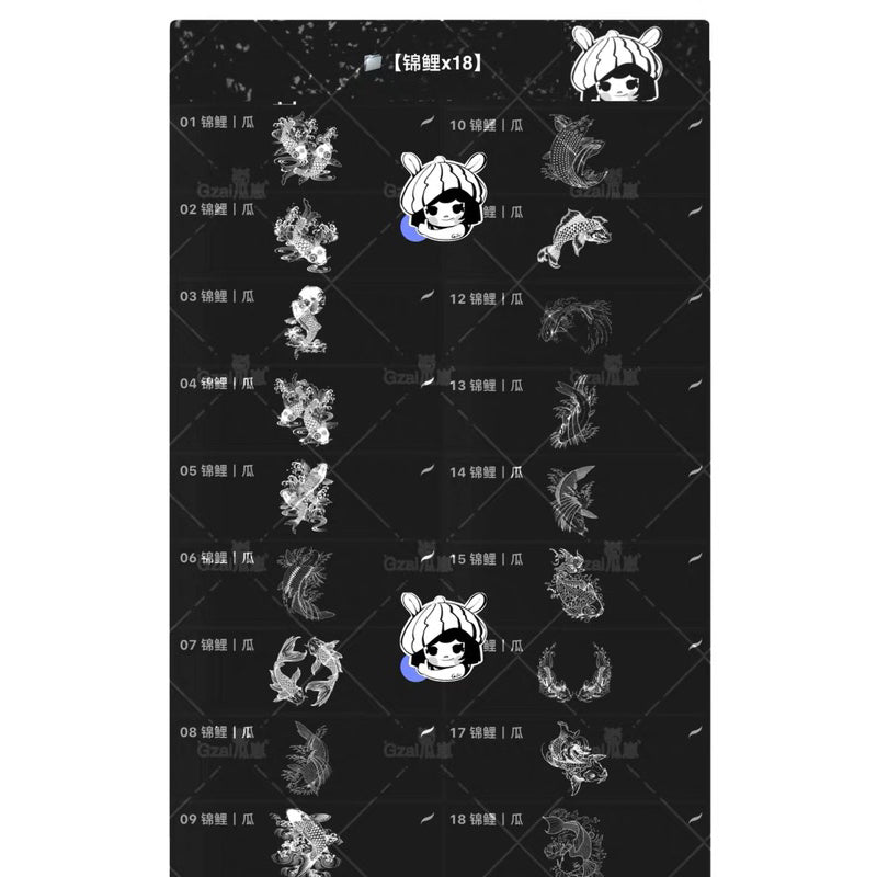 Procreate/Ps 18 บรัชปลาคราฟมงคล