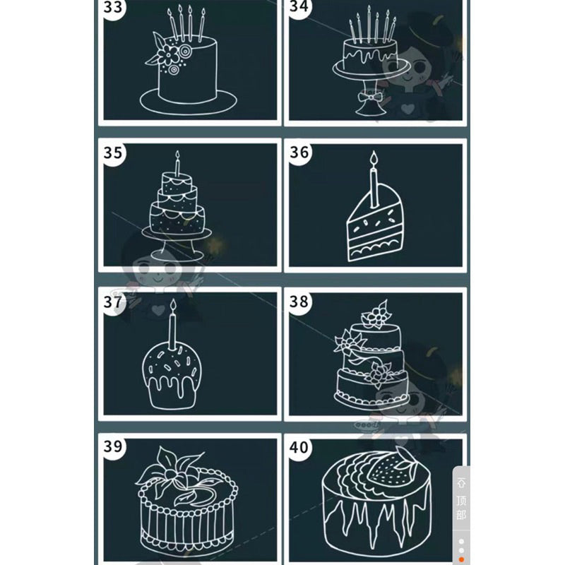 Procreate/Ps 56 บรัช Cake Dessert