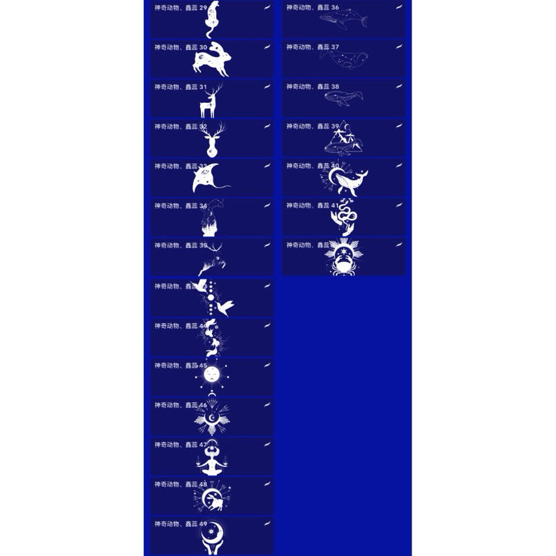 Procreate/Ps 49 บรัช starry magic animal (H341)