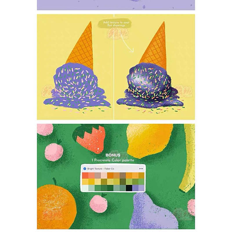 Procreate 20 บรัช texture particle