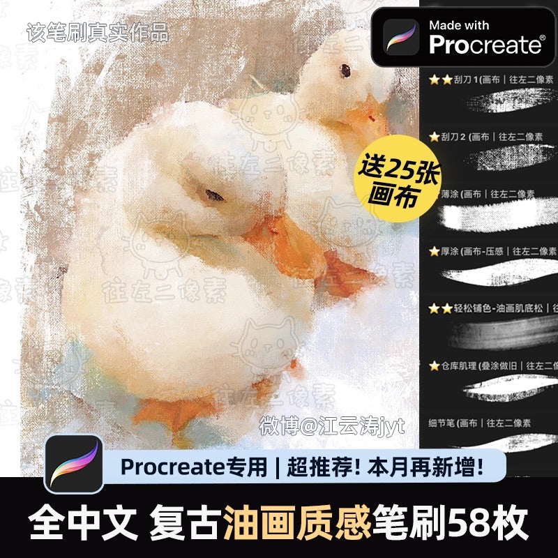 Procreate 58 บรัชวาดภาพสีน้ำมันย้อนยุค