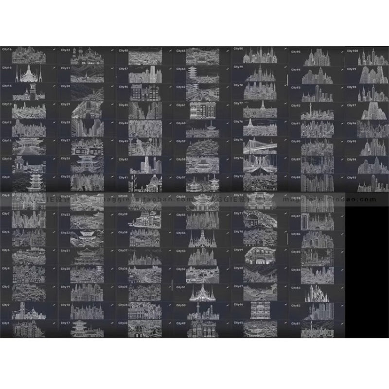 Procreate 100 บรัช Urban Landscape