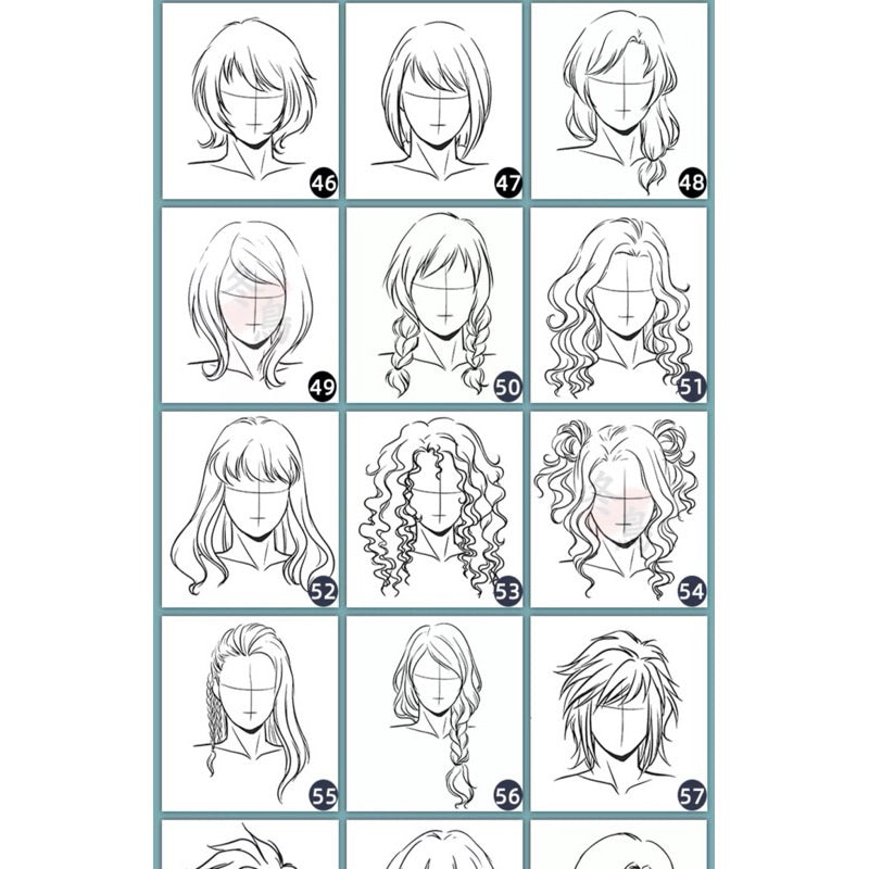 [Procreate/Ps] 79 บรัชทรงผม