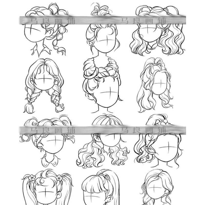 Procreate/ps 31 บรัชทรงผมเด็กผู้หญิง