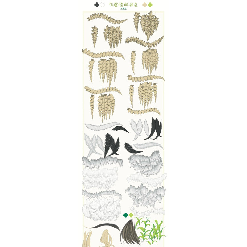 Procreate เซตบรัชผม ผมเปีย ผมลอน ขนนุ่มๆ (E1)