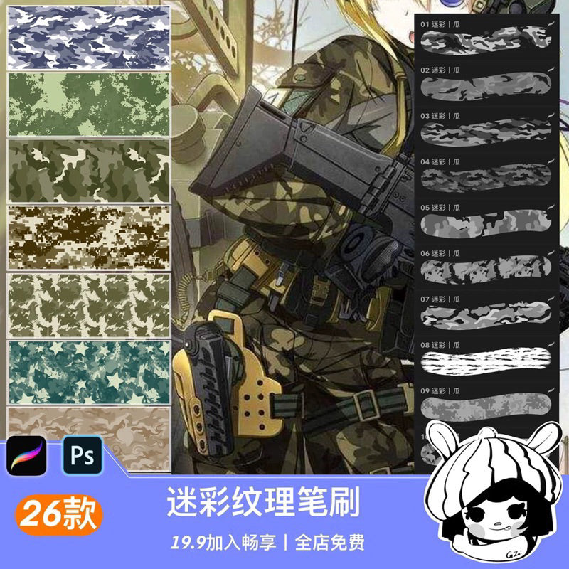 [Procreate] Set ลวดลายผ้า v.1