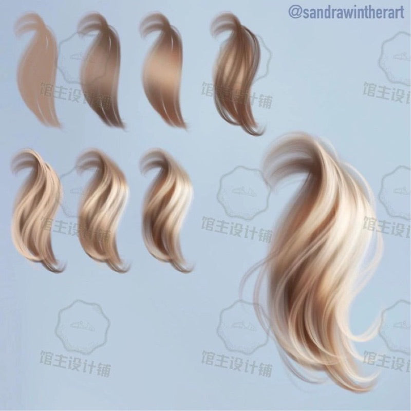 [Procreate] 88 Hair Brushes