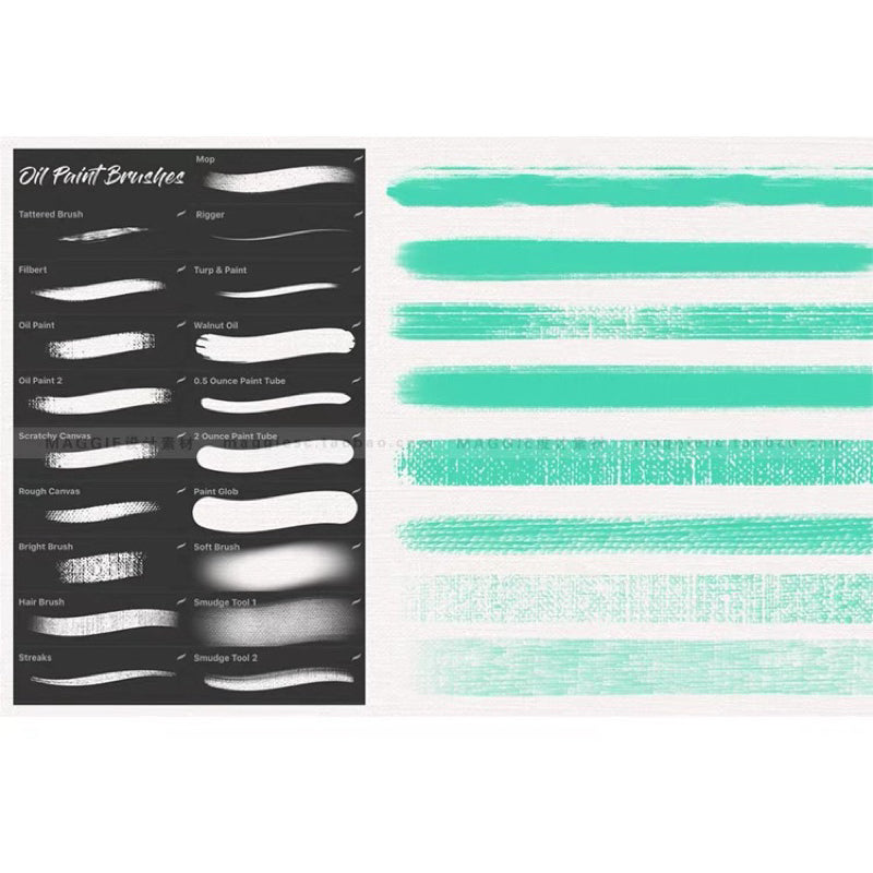 Procreate 24 บรัช oil painting