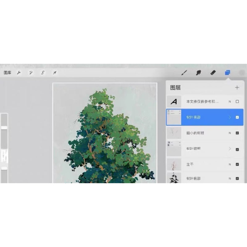 Procreate เซตบรัชใบไม้