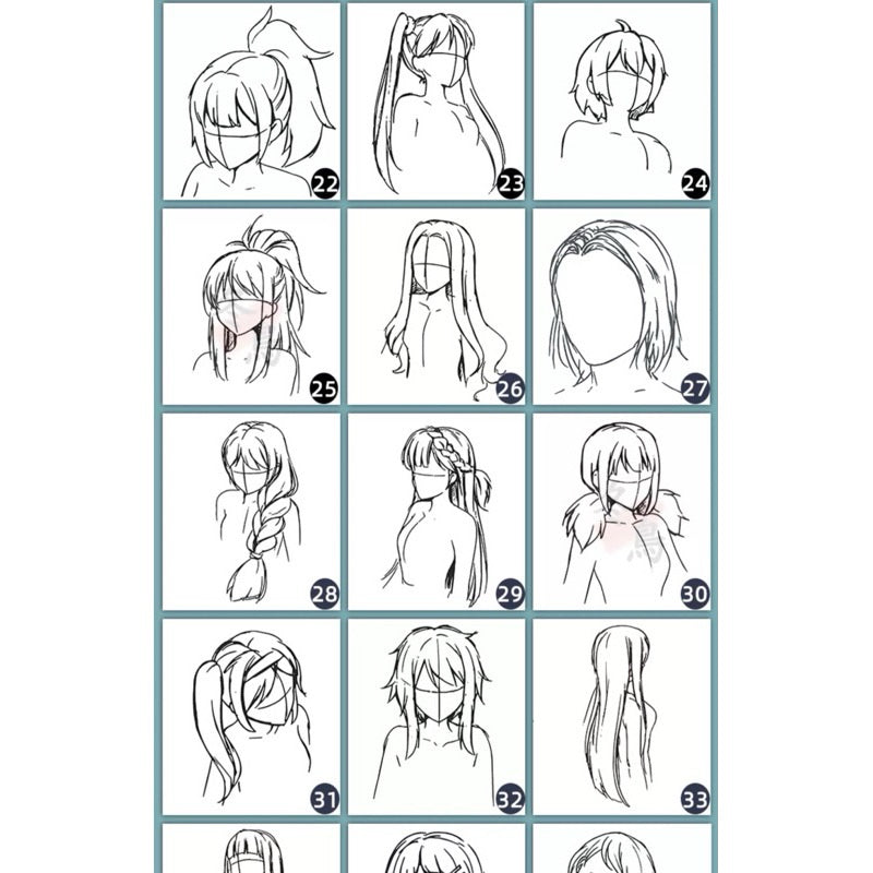 [Procreate/Ps] 79 บรัชทรงผม