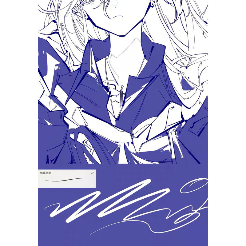 Procreate บรัช Pen hook line