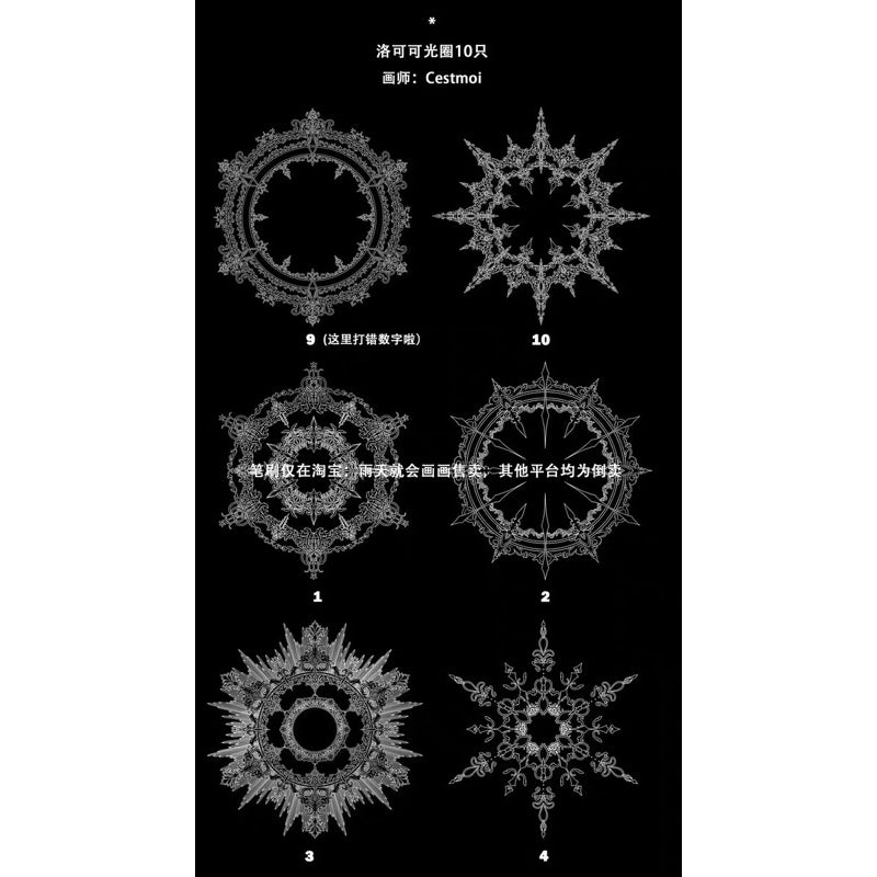 [Ps/Procreate] บรัช Gothic background decoration