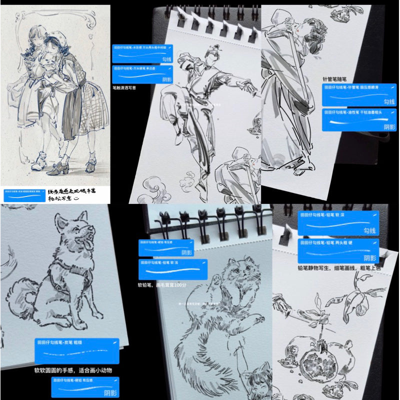 Procreate Set บรัชดินสอ ปากกา ลายเส้นวาดการ์ตูน มังงะ