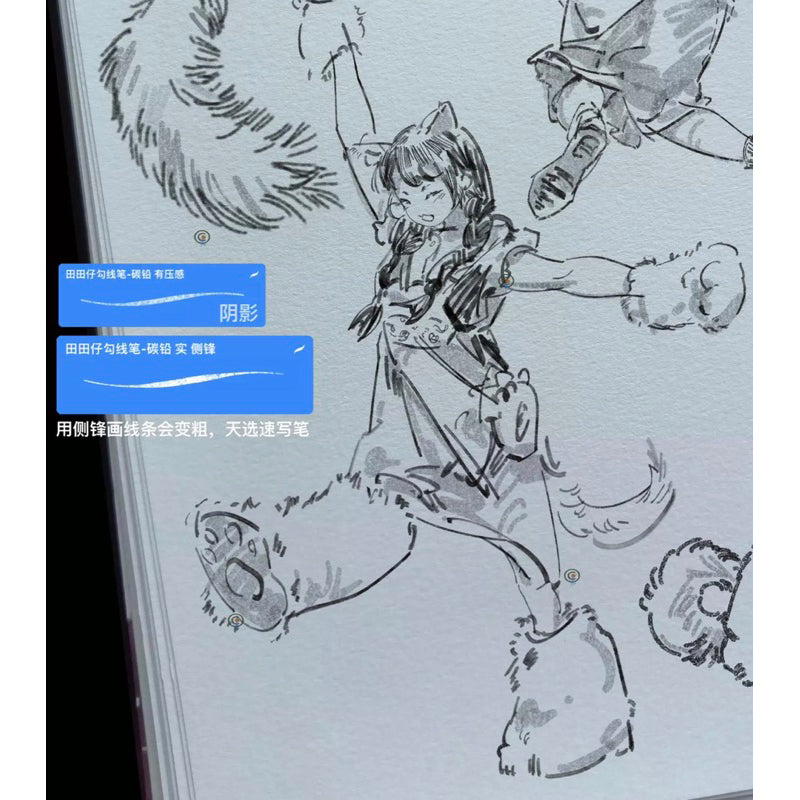 Procreate Set บรัชดินสอ ปากกา ลายเส้นวาดการ์ตูน มังงะ