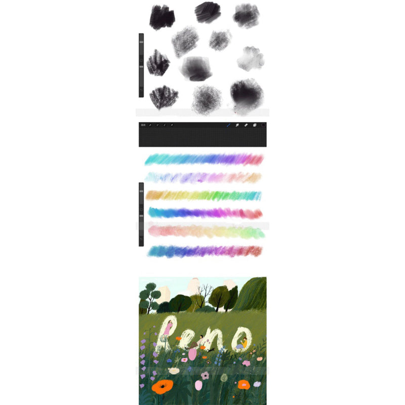 Procreate 64 บรัช soft oil painting (B01)