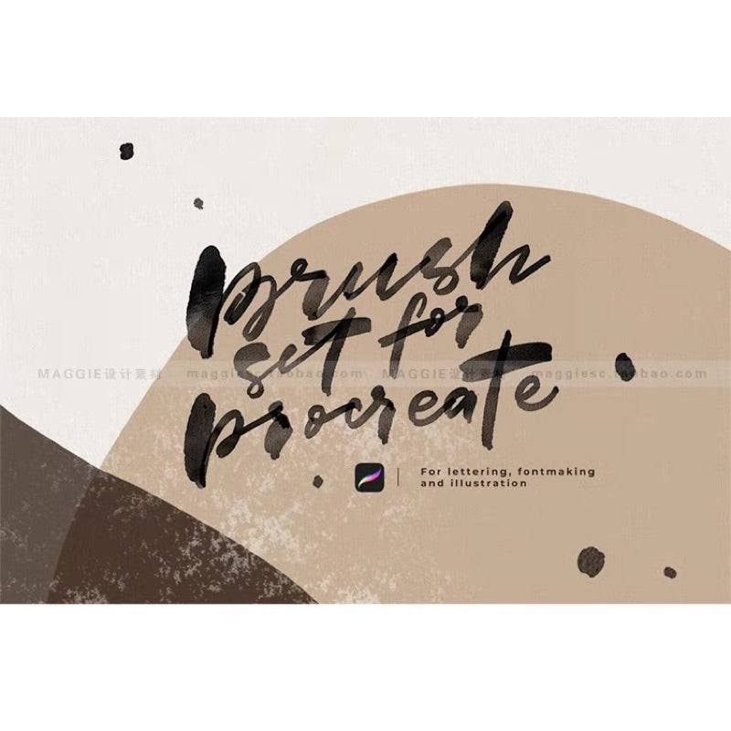 Procreate 6 บรัช Ink lettering