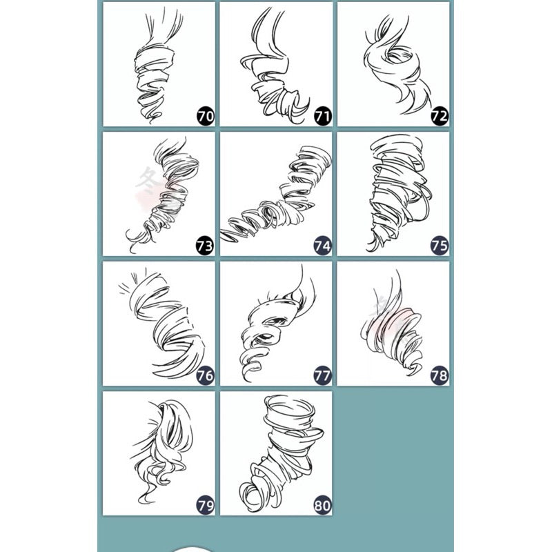 [Procreate/Ps] 79 บรัชทรงผม