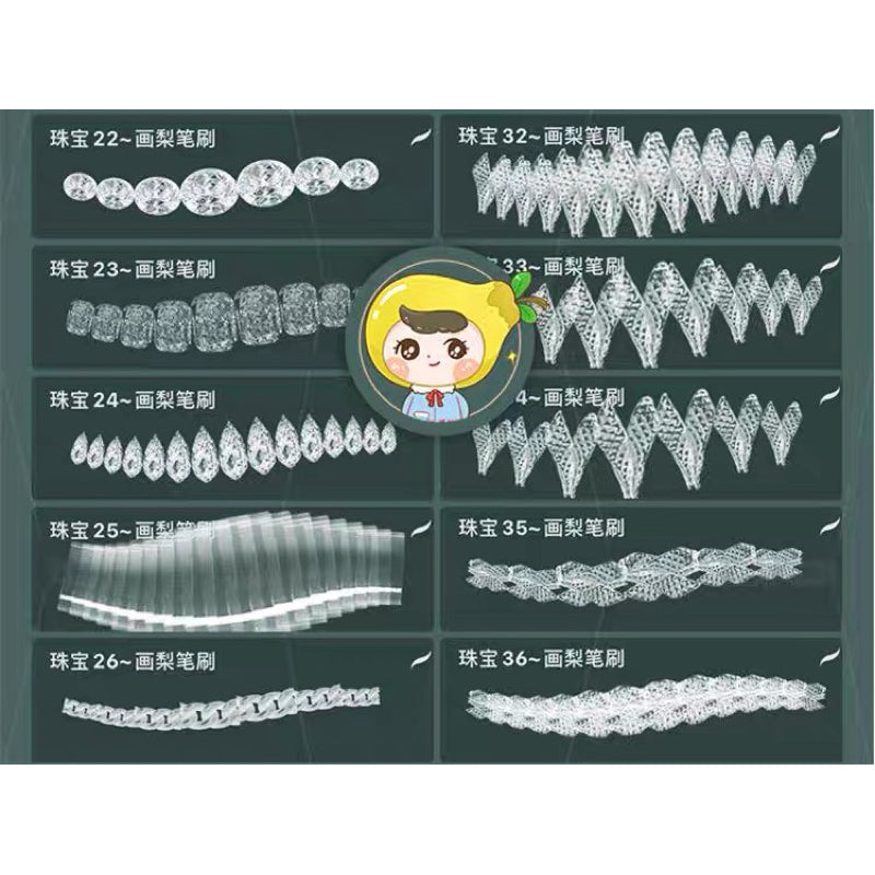 [ps/procreate] 60 Diamond Jewelry Brushes