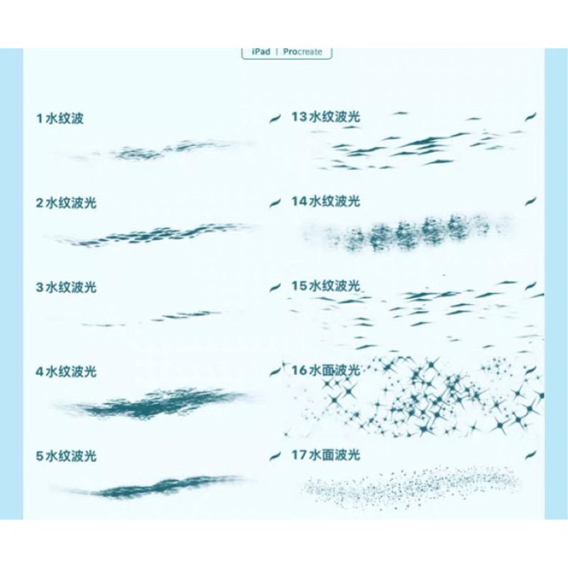 [Procreate] 50 Water ripple brush