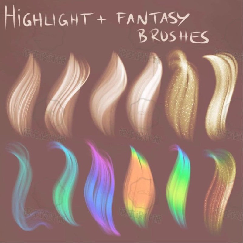 [Procreate] 88 Hair Brushes