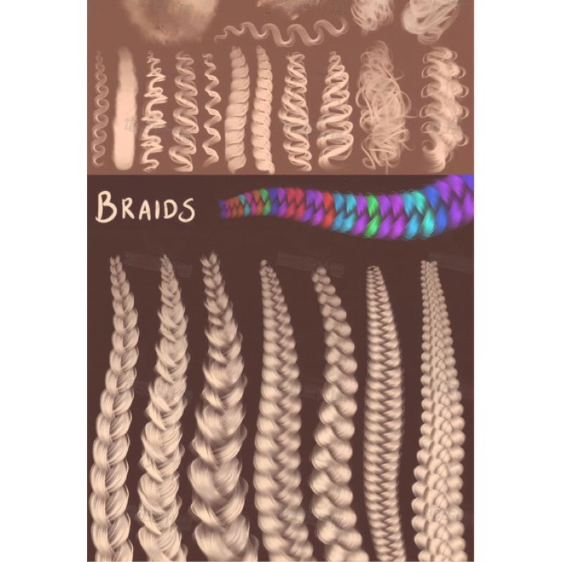 [Procreate] 88 Hair Brushes