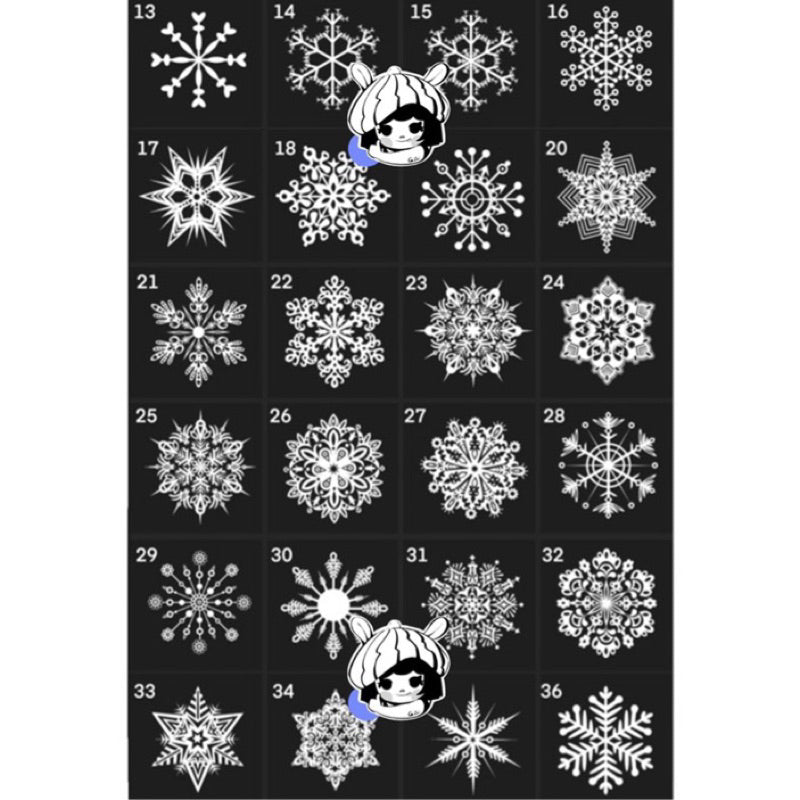 [Procreate/Ps] เกล็ดหิมะ 72 บรัช