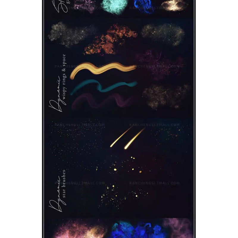 Procreate 97 Milky Way Galaxy Brushes
