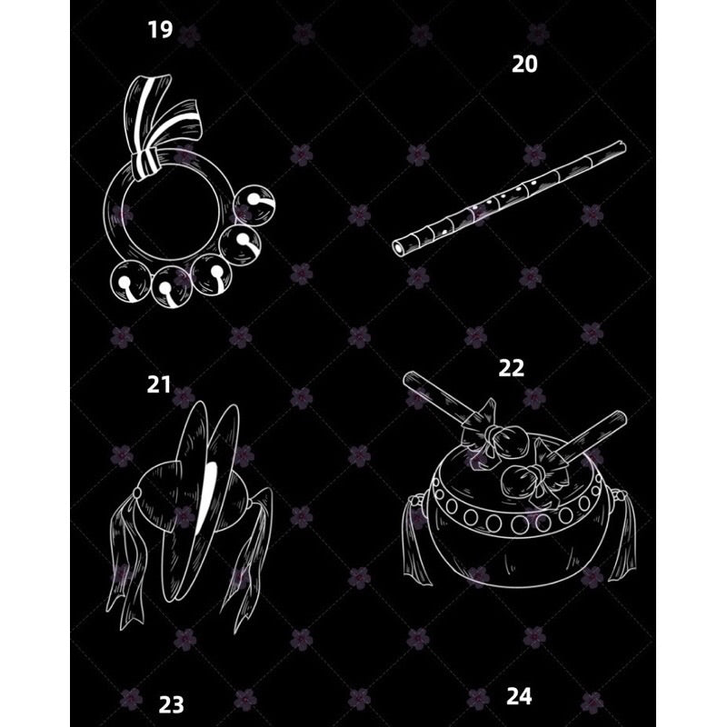 [Procreate/Ps] 52 บรัชเครื่องดนตรีสากล