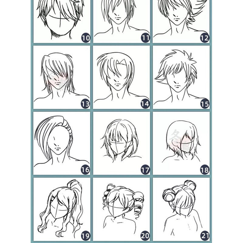 [Procreate/Ps] 79 บรัชทรงผม