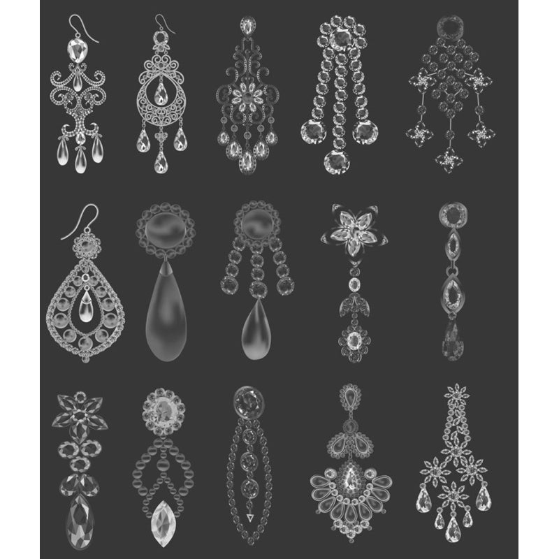 Procreate/Ps 52 บรัชต่างหูเพชรพลอย